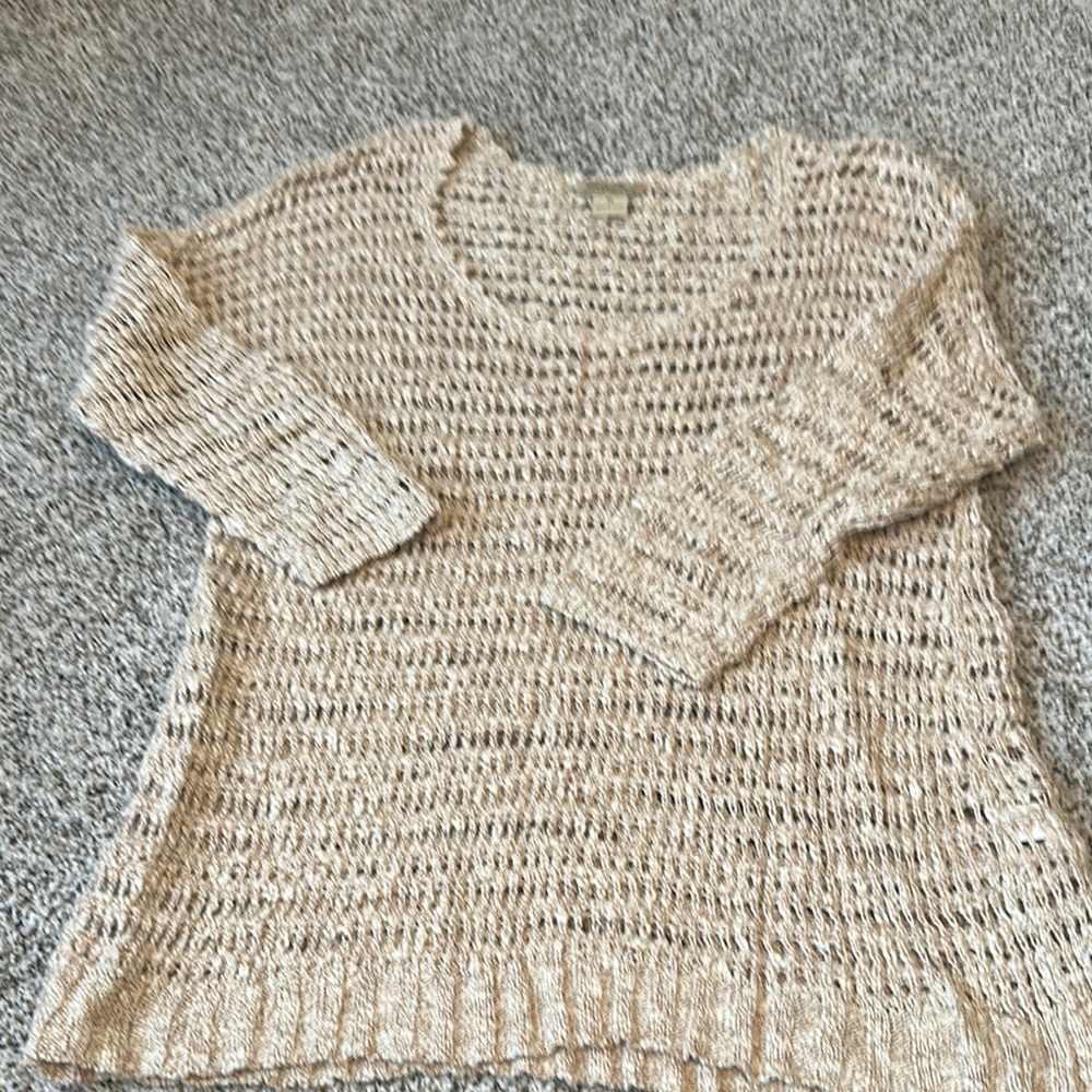 GREAT CONDITION LUCKY BRAND sweater womens sz XL TAN
